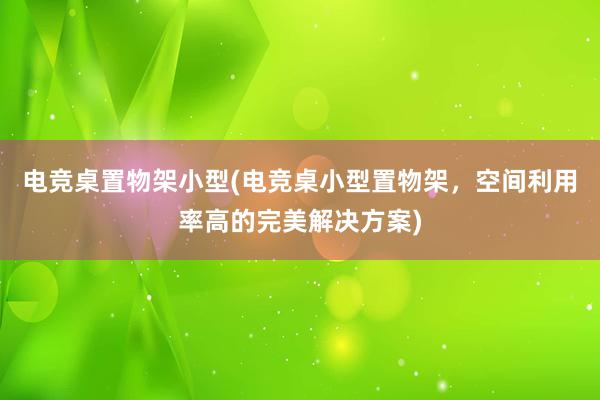 电竞桌置物架小型(电竞桌小型置物架，空间利用率高的完美解决方案)