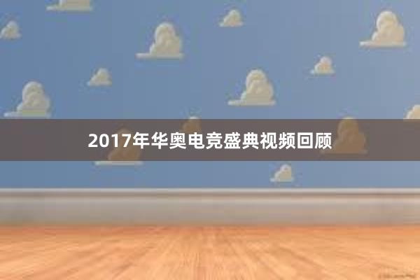 2017年华奥电竞盛典视频回顾