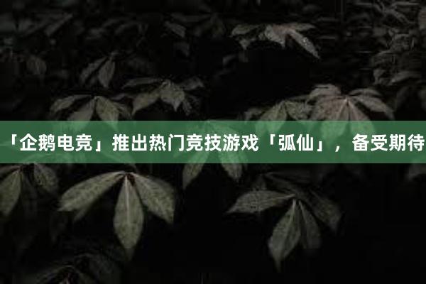 「企鹅电竞」推出热门竞技游戏「弧仙」，备受期待