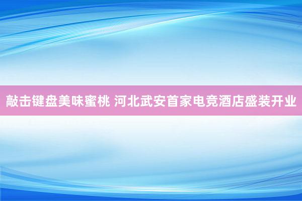 敲击键盘美味蜜桃 河北武安首家电竞酒店盛装开业