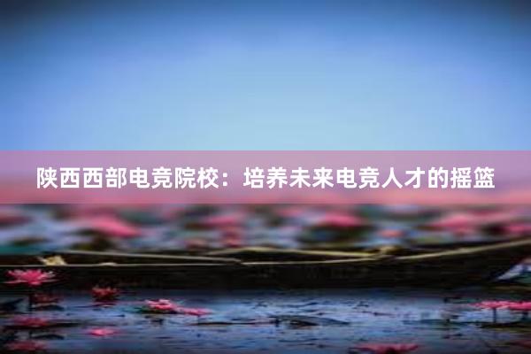 陕西西部电竞院校：培养未来电竞人才的摇篮